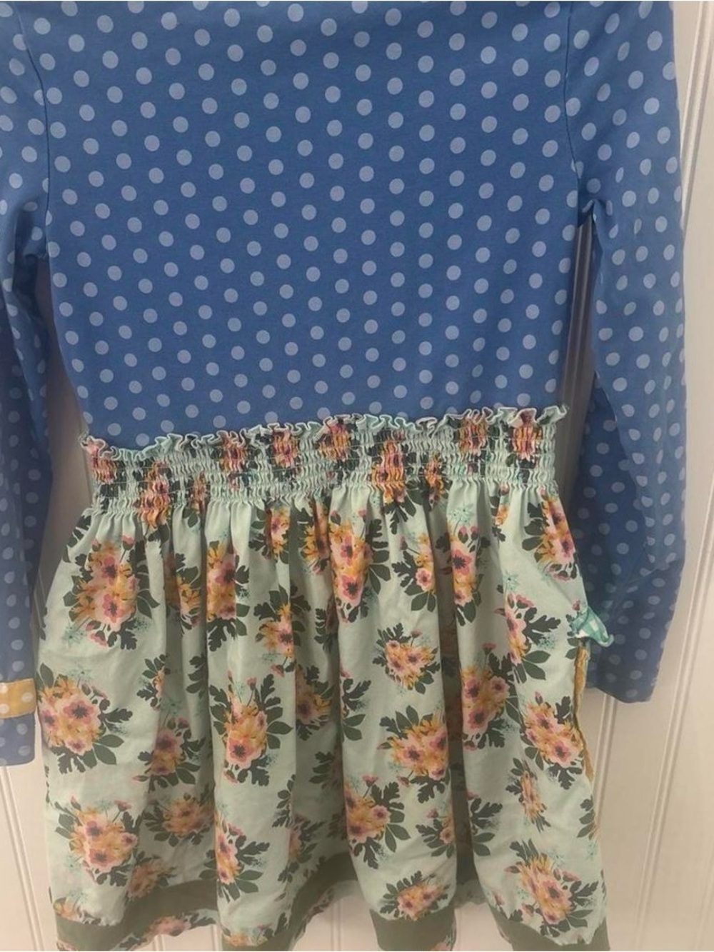 Matilda Jane Blue Polka Dot Mint Floral dress - Picture 6 of 6